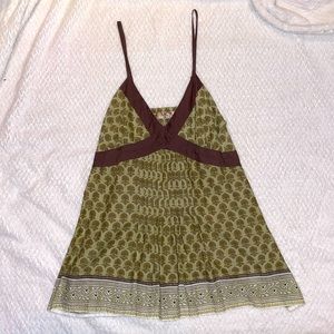 Green & Brown Halter Tank🤎